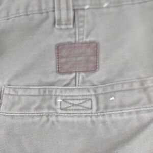 Columbia Canvas Utility Pants Mens 38x30 Tan Khaki Good Gorpcore Outdoor Rugged